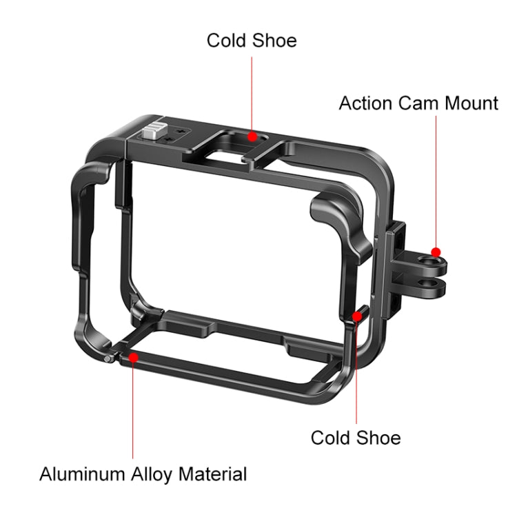 For Insta360 Ace Pro PULUZ Metal Protective Cage Adapter Frame (Black) - HoMEdemic™ 