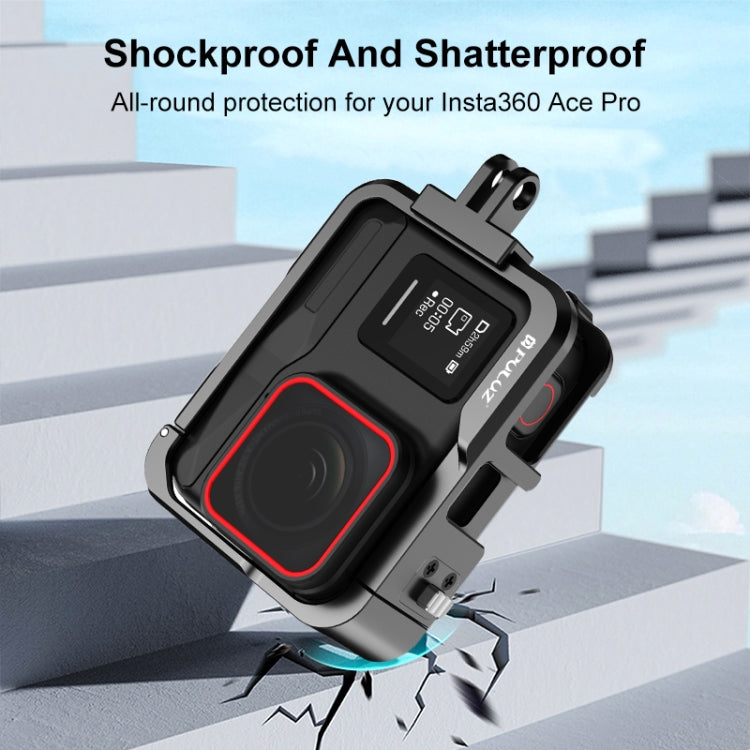 For Insta360 Ace Pro PULUZ Metal Protective Cage Adapter Frame (Black) - HoMEdemic™ 