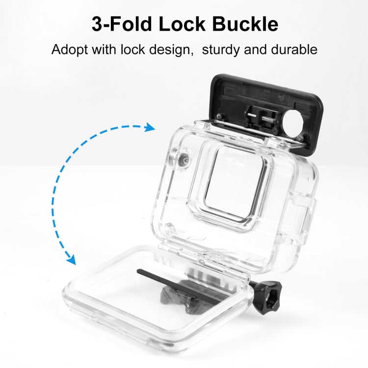 For Insta360 Ace Pro / Pro 2 PULUZ 60m Underwater Waterproof Housing Case with Base Adapter & Screw (Transparent) - HoMEdemic™ 