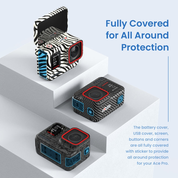For Insta360 Ace Pro aMagisn Body Sticker Sports Camera Accessories(Carbon Fiber) - HoMEdemic™ 