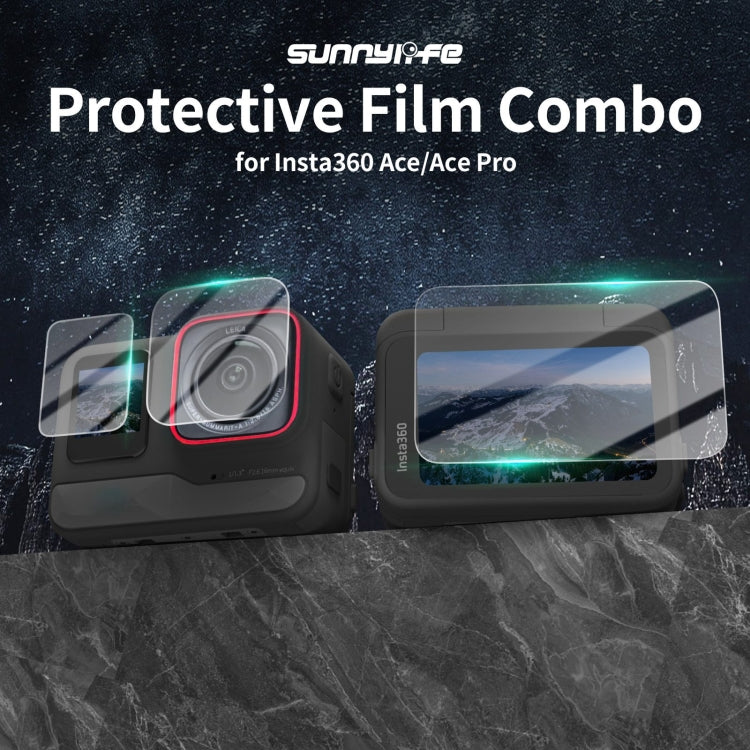For Insta360 Ace Sunnylife 3 in 1 Rear & Front Screen Lens Explosion proof Film(1 Set) - HoMEdemic™ 