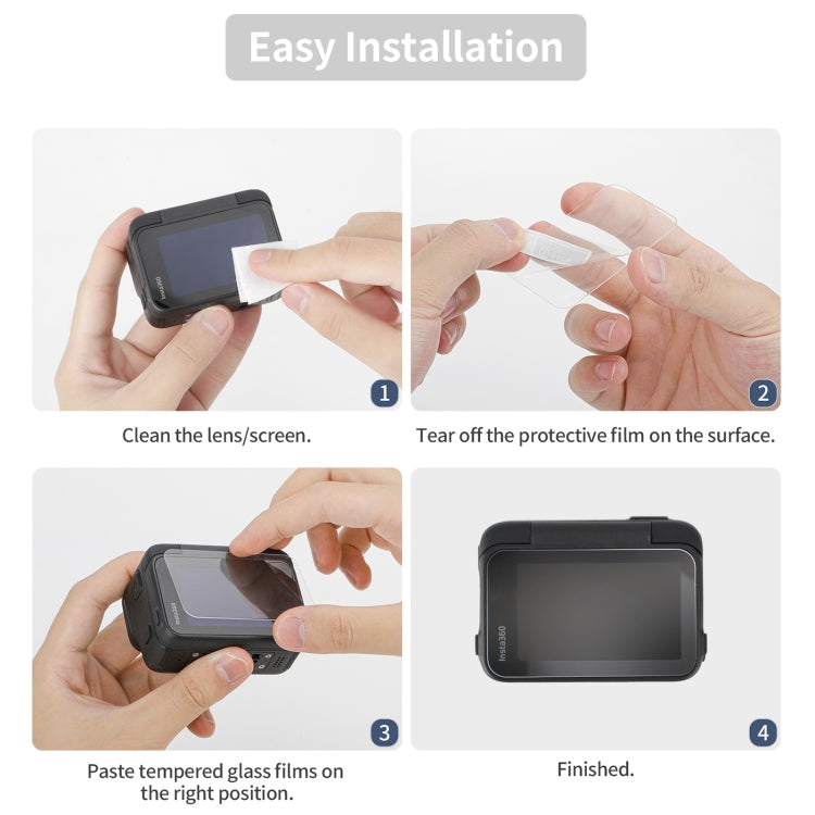 For Insta360 Ace Sunnylife 3 in 1 Rear & Front Screen Lens Explosion proof Film(1 Set) - HoMEdemic™ 