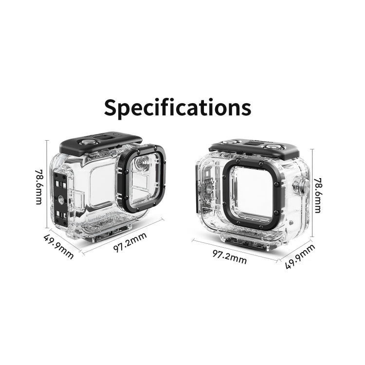 For Insta360 Ace aMagisn Horizontal and Vertical Shooting Dive Shell 60m Waterproof Shell Accessories - HoMEdemic™ 