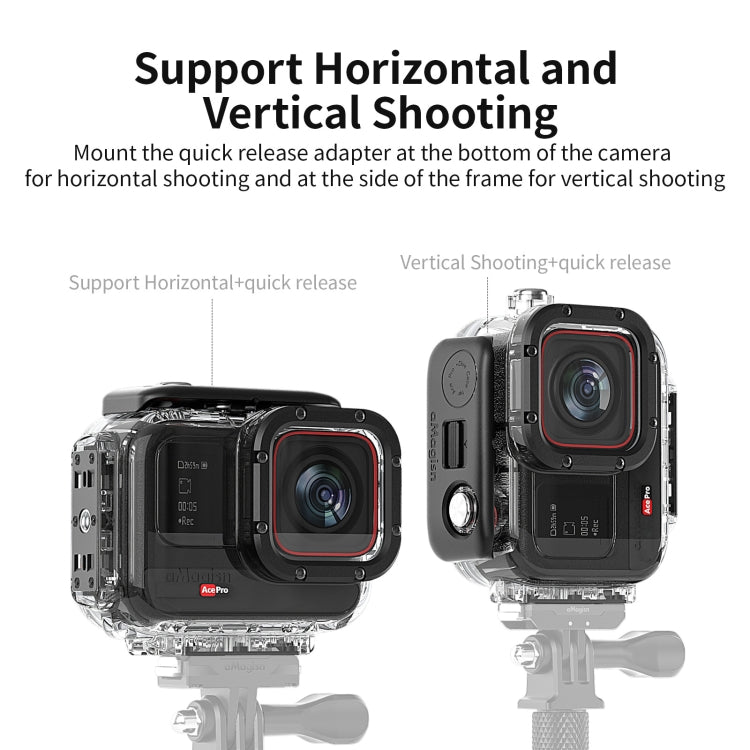 For Insta360 Ace aMagisn Horizontal and Vertical Shooting Dive Shell 60m Waterproof Shell Accessories - HoMEdemic™ 