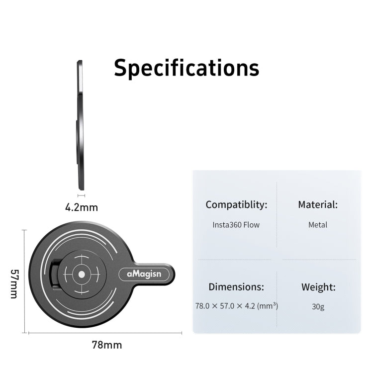For Insta360 Flow aMagisn Gimbal Magnetic Adapter MagSafe Sports Camera Accessories - HoMEdemic™ 