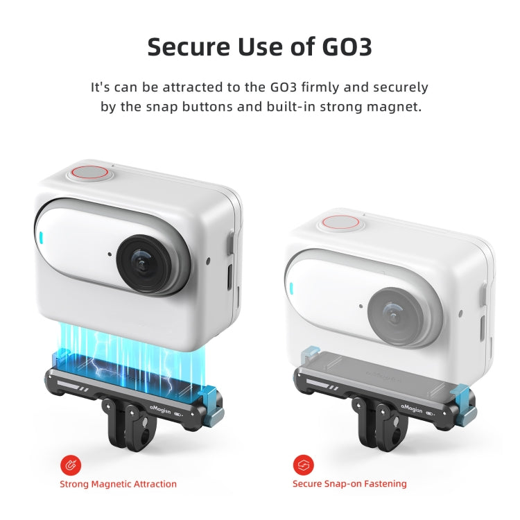 For Insta360 GO 3 / 3S aMagisn Magnetic Fast Disassembly Bottom Seat Bracket Sports Camera Accessories - HoMEdemic™ 