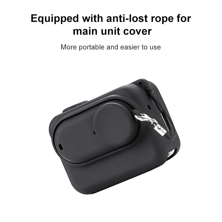 For Insta360 GO 3 Camera Body Charging Case Silicone Case with Lens Cap & Strap (White) - HoMEdemic™ 