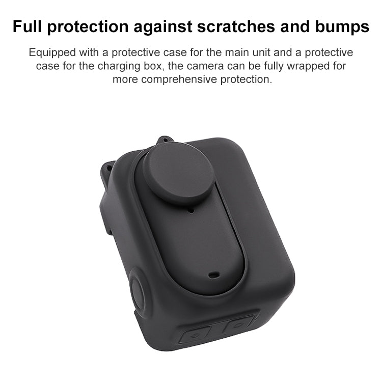 For Insta360 GO 3 Camera Body Charging Case Silicone Case with Lens Cap & Strap (White) - HoMEdemic™ 