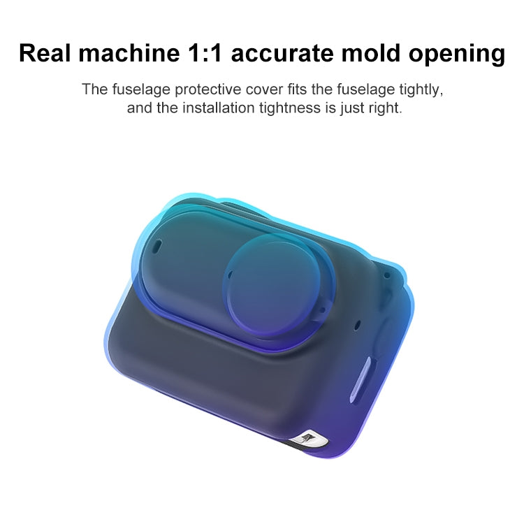 For Insta360 GO 3 Camera Body Charging Case Silicone Case with Lens Cap & Strap (White) - HoMEdemic™ 