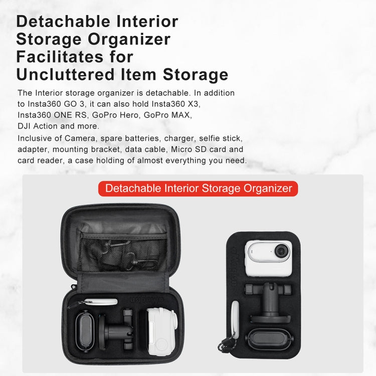 For Insta360 GO 3 / GO 3S AMagisn Hard Shell Storage Bag Waterproof Bag(Yellow) - HoMEdemic™ 