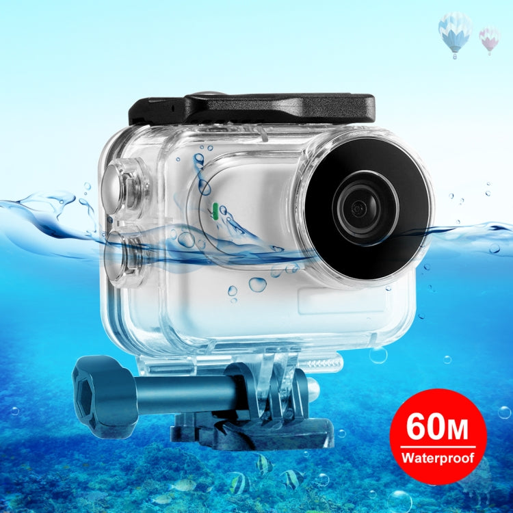 For Insta360 GO 3  / GO 3S PULUZ 60m Underwater Waterproof Housing Case with Base Adapter & Screw (Transparent) - HoMEdemic™ 