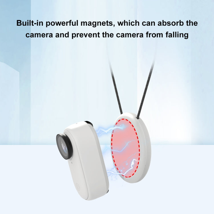 For Insta360 GO 3 / GO 3S PULUZ Magnetic Pendant Holder Quick Release Neck Strap (White) - HoMEdemic™ 
