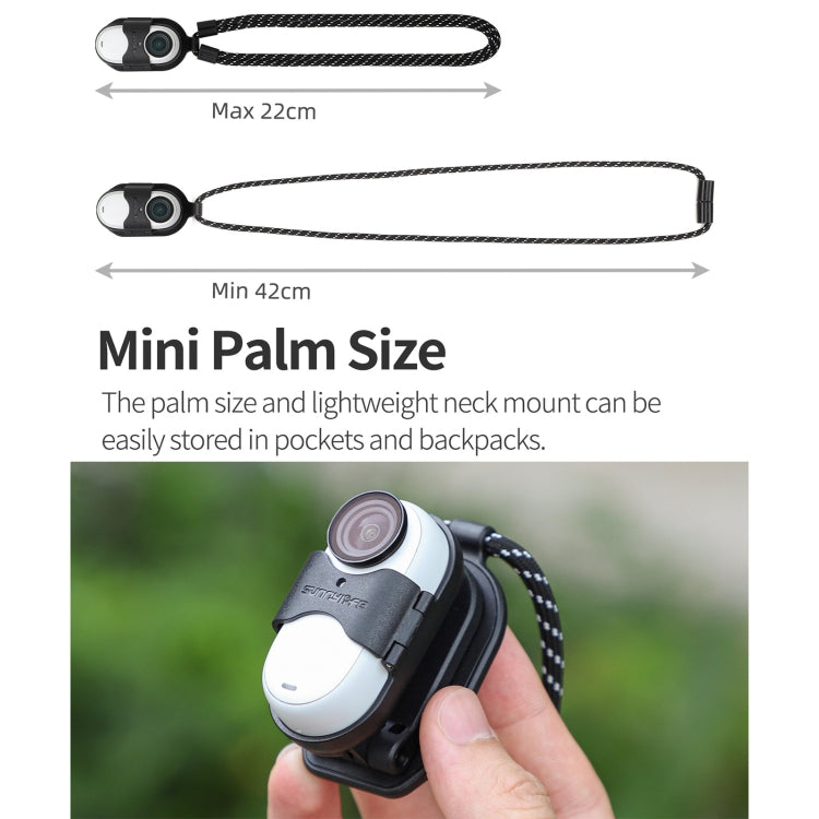 For Insta360 GO 3 Sunnylife Magnetic Neck Mount Chest Body Camera Necklace Lanyard POV Vlog Holder (Black) - HoMEdemic™ 
