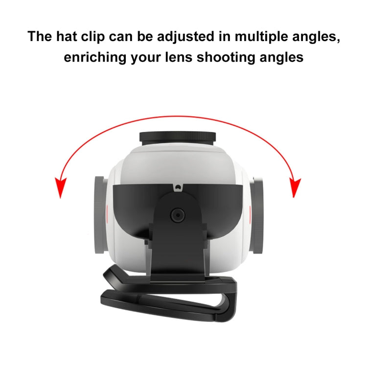 For Insta360 GO3 / GO 3S PULUZ Easy Clip Hat Clip Quick Release Clamp Magnetic Frame Fixed Mount (Black) - HoMEdemic™ 