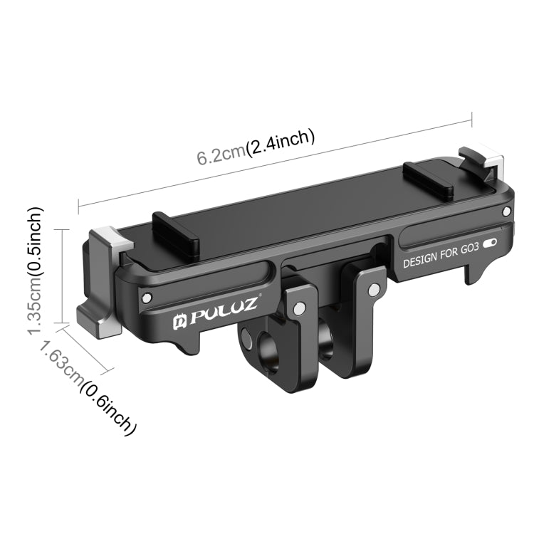 For Insta360 GO3 / GO 3S PULUZ Magnetic ABS Quick Release Base Mount (Black) - HoMEdemic™ 