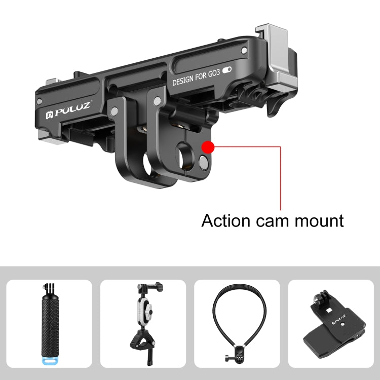 For Insta360 GO3 / GO 3S PULUZ Magnetic ABS Quick Release Base Mount (Black) - HoMEdemic™ 