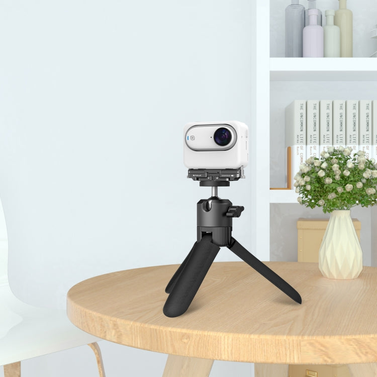 For Insta360 GO3 / GO 3S PULUZ Magnetic Aluminum Alloy Quick Release Base Mount (Black) - HoMEdemic™ 