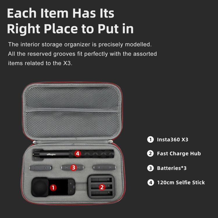 For Insta360 X3 AMagisn Medium Storage Pack Protection Accessories - HoMEdemic™ 