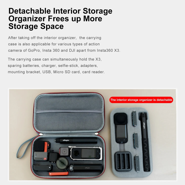 For Insta360 X3 AMagisn Medium Storage Pack Protection Accessories - HoMEdemic™ 