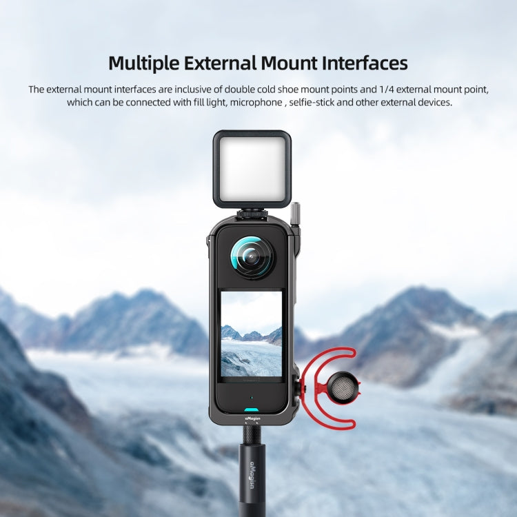 For Insta360 X3 AMagisn Metal Rabbit Cage Protective Frame Accessories, Spec: With Lens Cover - HoMEdemic™ 