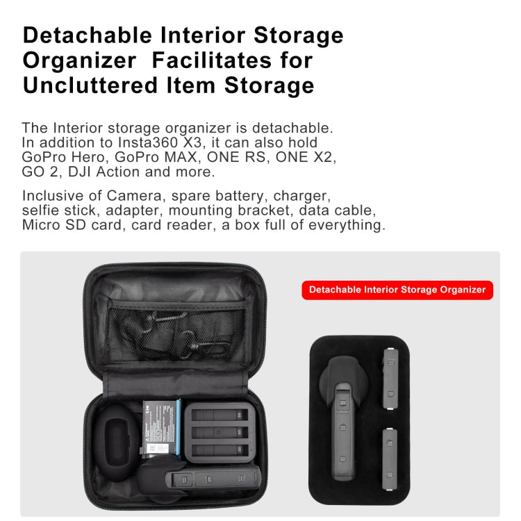 For Insta360 X3 AMagisn Small Organizer Bag Protection Accessories(Yellow) - HoMEdemic™ 