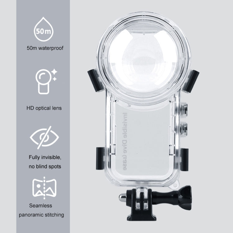 For Insta360 X3 Camera 50m Waterproof Sealed Diving Case (Transparent) - HoMEdemic™ 