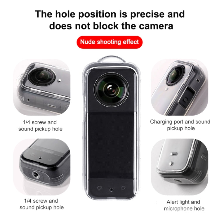 For Insta360 X3 Hollow Clear TPU Protective Case (Transparent) - HoMEdemic™ 