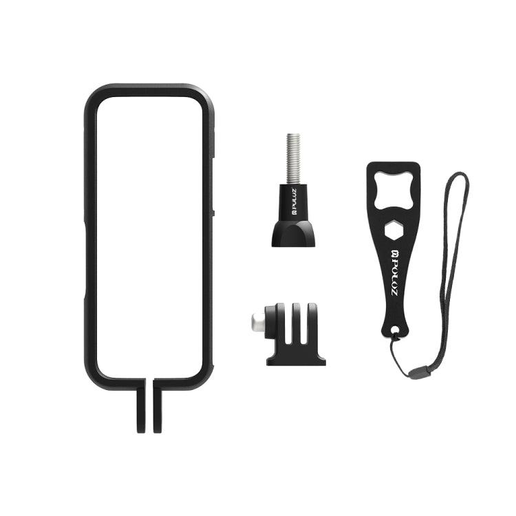 For Insta360 X3 PULUZ ABS Protective Frame with  Adapter Mount & Screw(Black) - HoMEdemic™ 