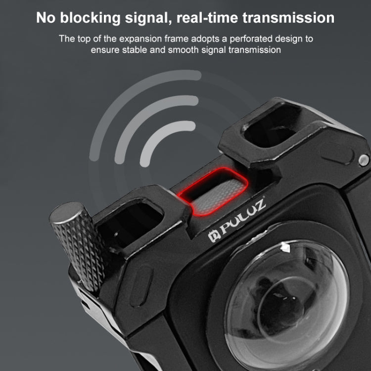 For Insta360 X3 PULUZ Metal Protective Cage Rig Housing Frame with Expand Cold Shoe Base & Tripod Adapter(Black) - HoMEdemic™ 