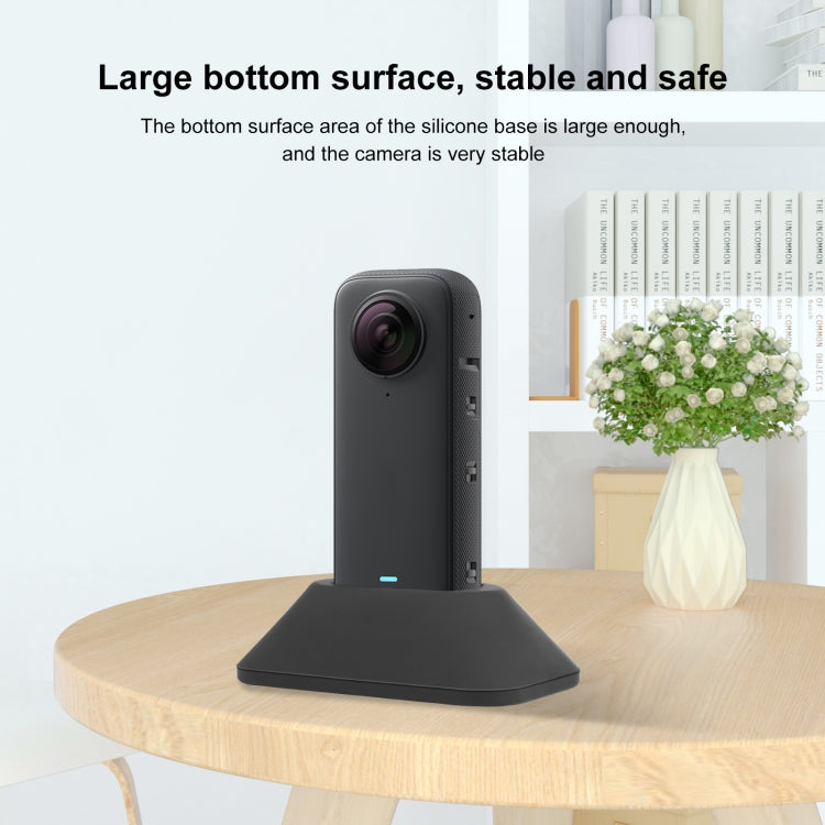 For Insta360 X3 PULUZ Silicone Base Desktop Stand(Black) - HoMEdemic™ 
