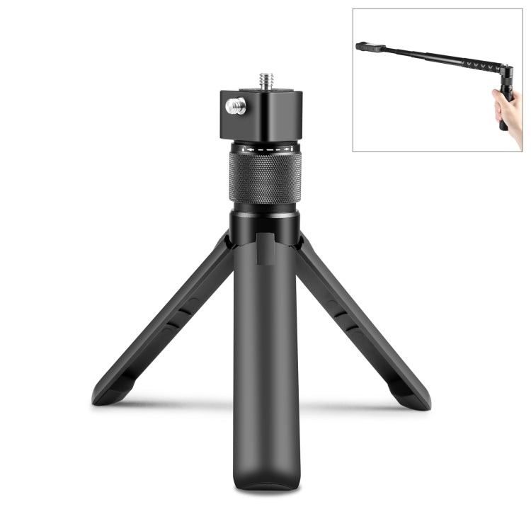 For Insta360 X3 / X4 / X4 Air / X5 / DJI Osmo 360 PULUZ Rotary Handle Desktop Tripod Stand (Black) - HoMEdemic™ 