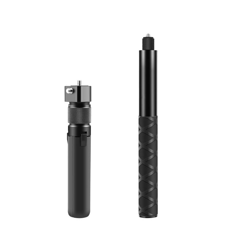 For Insta360 X3 / X4 / X4 Air / X5 / DJI Osmo 360 PULUZ Rotary Handle Desktop Tripod Stand Selfie Stick Monopod (Black) - HoMEdemic™ 