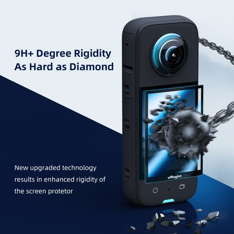 For Insta360 X3 aMagisn Screen Tempered Film Protection Sports Camera Accessories, Specification: 2sets - HoMEdemic™ 