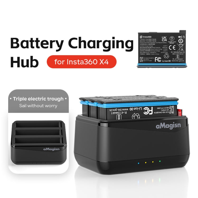 For Insta360 X4 AMagisn Battery Charger Charging Seat Camera Accessories - HoMEdemic™ 