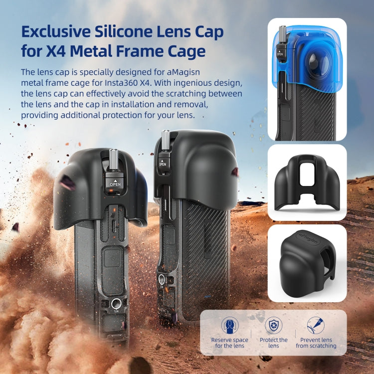 For Insta360 X4 AMagisn Metal Protective Housing Frame 2 Claws Rabbit Cage - HoMEdemic™ 