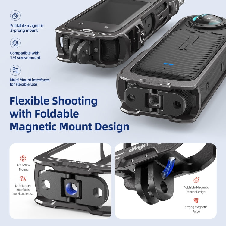 For Insta360 X4 AMagisn Metal Protective Housing Frame 2 Claws Rabbit Cage - HoMEdemic™ 