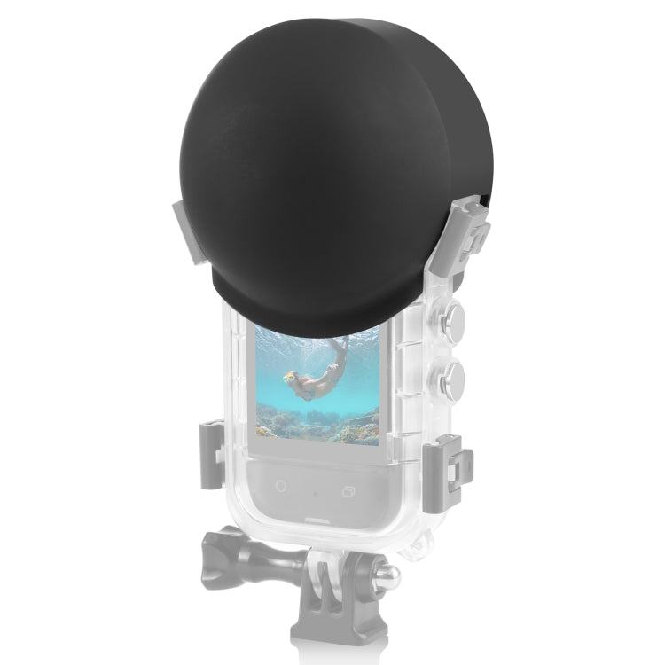 For Insta360 X4 Air / X4 / X3 PULUZ Invisible Dive Case Lens Guard Silicone Protective Cover (Black) - HoMEdemic™ 