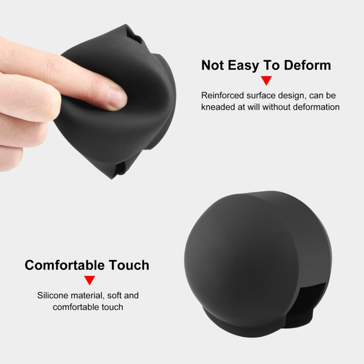 For Insta360 X4 Air / X4 / X3 PULUZ Invisible Dive Case Lens Guard Silicone Protective Cover (Black) - HoMEdemic™ 