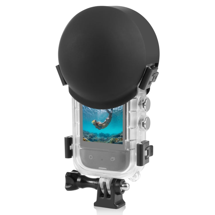 For Insta360 X4 Air / X4 / X3 PULUZ Invisible Dive Case Lens Guard Silicone Protective Cover (Black) - HoMEdemic™ 