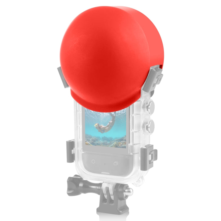 For Insta360 X4 Air / X4 / X3 PULUZ Invisible Dive Case Lens Guard Silicone Protective Cover (Red) - HoMEdemic™ 