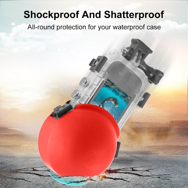 For Insta360 X4 Air / X4 / X3 PULUZ Invisible Dive Case Lens Guard Silicone Protective Cover (Red) - HoMEdemic™ 