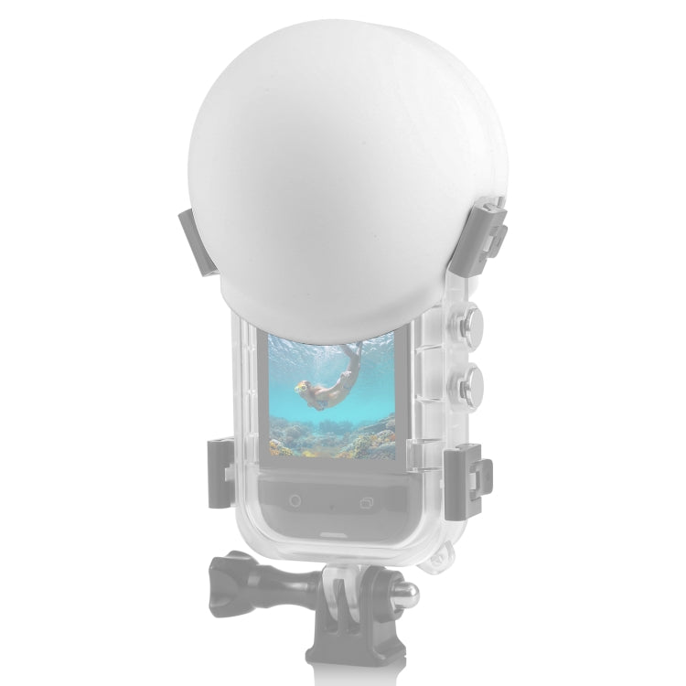 For Insta360 X4 Air / X4 / X3 PULUZ Invisible Dive Case Lens Guard Silicone Protective Cover (White) - HoMEdemic™ 
