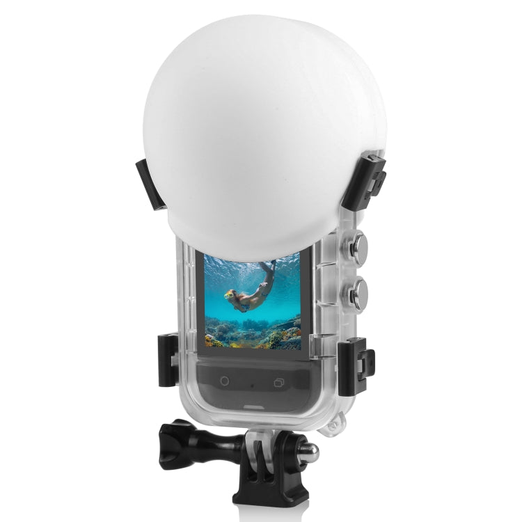For Insta360 X4 Air / X4 / X3 PULUZ Invisible Dive Case Lens Guard Silicone Protective Cover (White) - HoMEdemic™ 