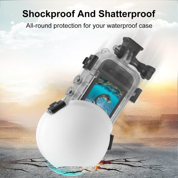 For Insta360 X4 Air / X4 / X3 PULUZ Invisible Dive Case Lens Guard Silicone Protective Cover (White) - HoMEdemic™ 