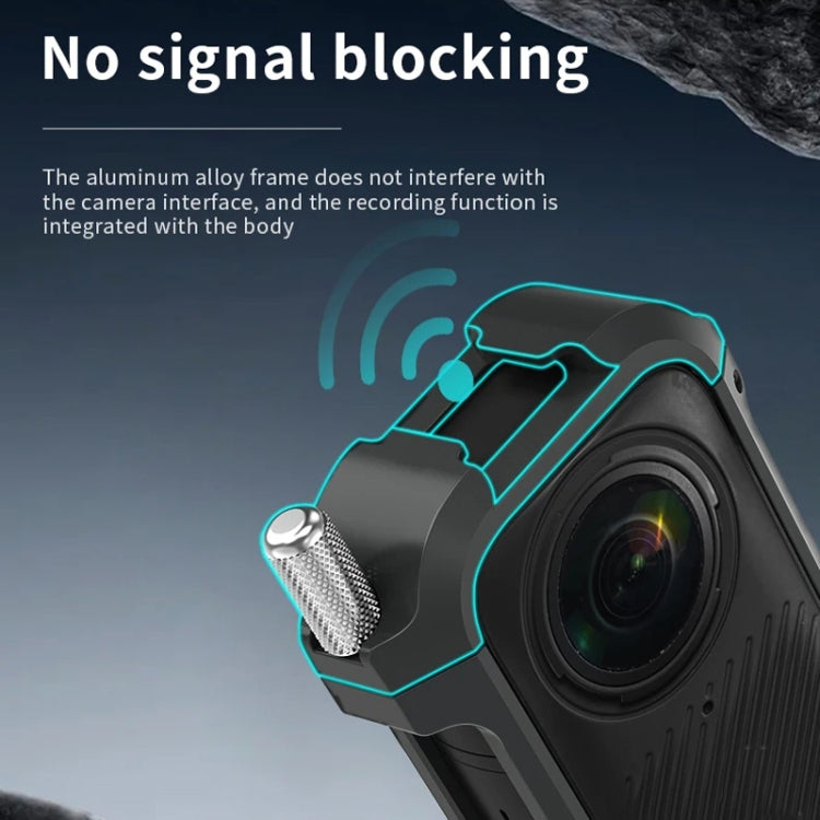 For Insta360 X4 CYNOVA Metal Rabbit Cage + Lens Cover Set Protective Accessories(Black) - HoMEdemic™ 