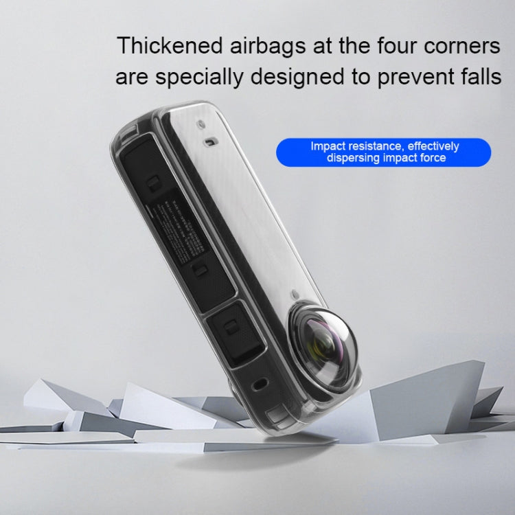 For Insta360 X4 Clear 1.5mm Soft TPU Protective Case With Neck Strap(Clear Black) - HoMEdemic™ 