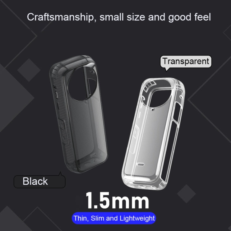 For Insta360 X4 Clear 1.5mm Soft TPU Protective Case With Neck Strap(Clear Black) - HoMEdemic™ 