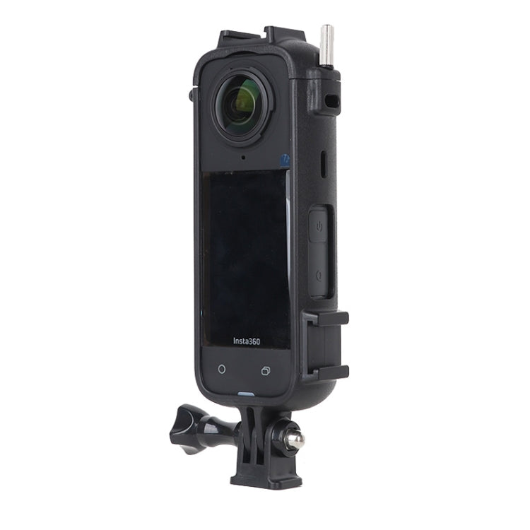 For Insta360 X4 Cold Shoe ABS Plastic Protective Frame with Adapter Mount & Screw (Black) - HoMEdemic™ 