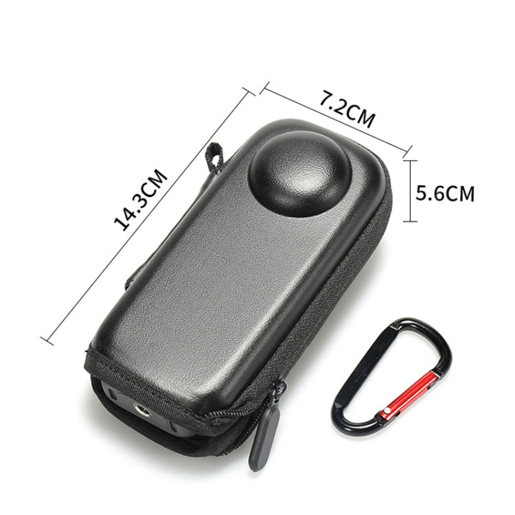 For Insta360 X4 Mini Storage Case PU Bag Sport Camera Protector With Hook(Black) - HoMEdemic™ 
