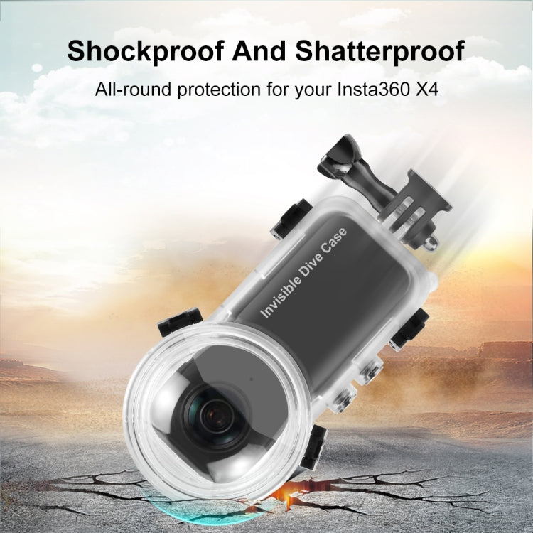 For Insta360 X4 PULUZ 50m Waterproof Sealed Diving Case (Transparent) - HoMEdemic™ 